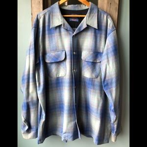 Pendleton Mens XXL Long Board Shirt 100% Wool